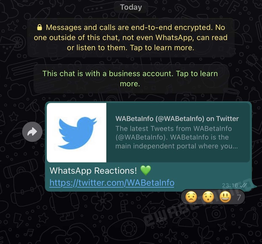Whatsapp reazioni ai messaggi emoji LinkUp News